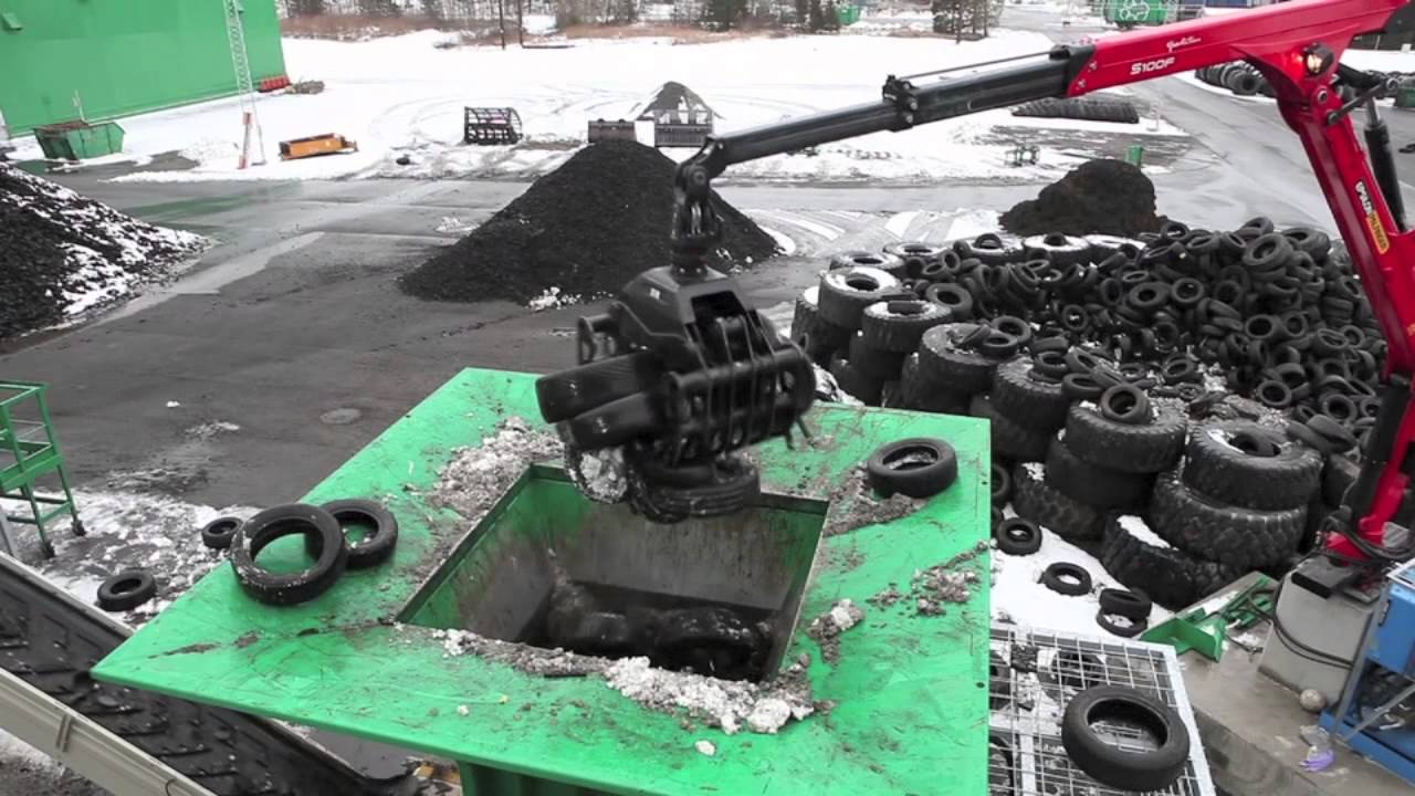 Tire recycling line in Sweden | MTB