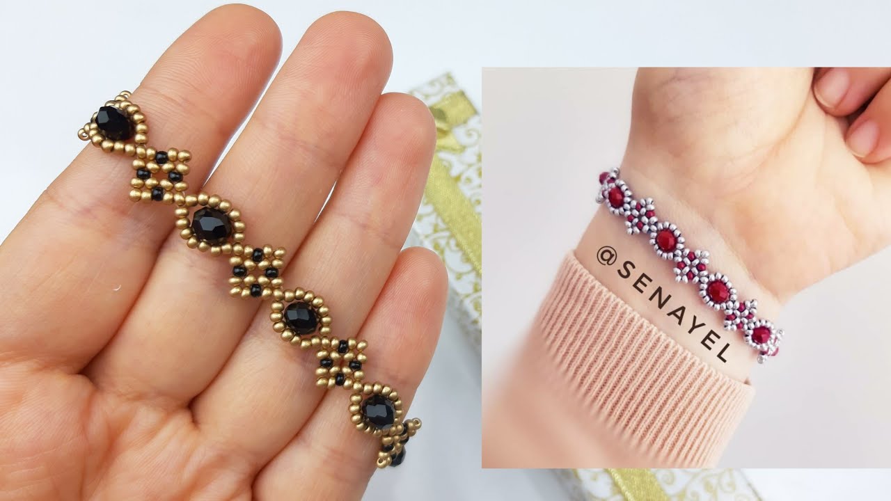 Kolay Kristalli Bileklik Yapımı.  Easy Crystal Bracelet Making.