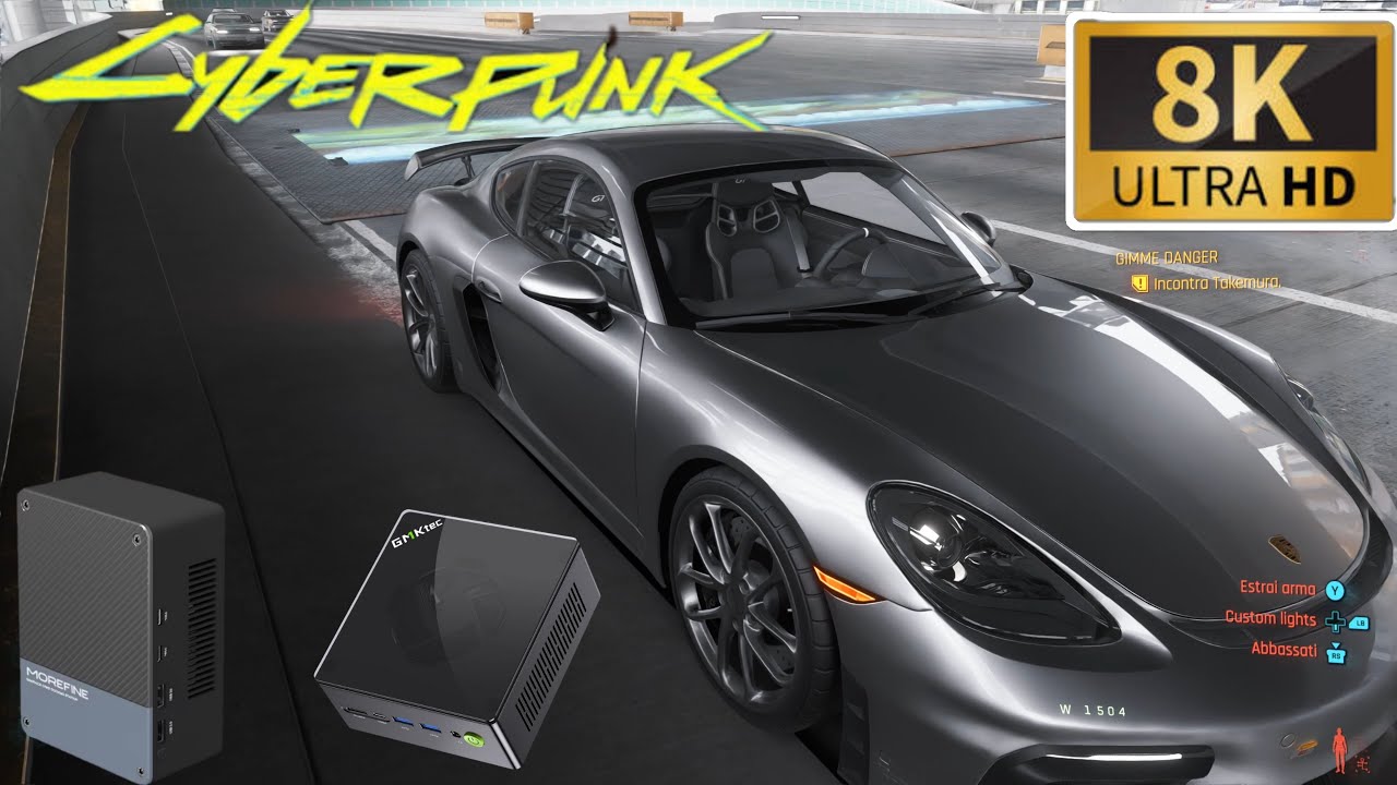 Cyberpunk 2077 fotorealistico in 8K Gmktec K8 plus + Morefine G1 RTX 4090M
