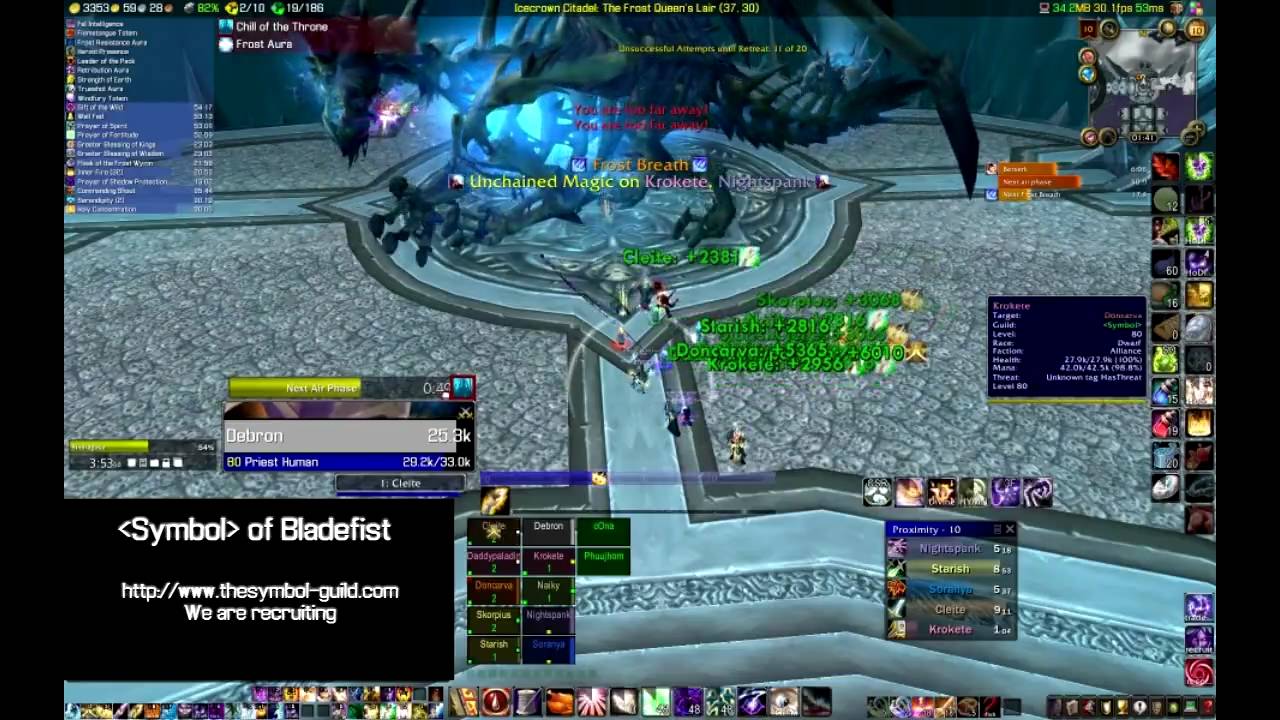Symbol vs Sindragosa (10 man)