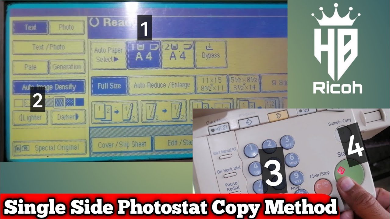 Single side photostat copy method | Ricoh Photostat Sitting #newvideo #youtube #ricoh