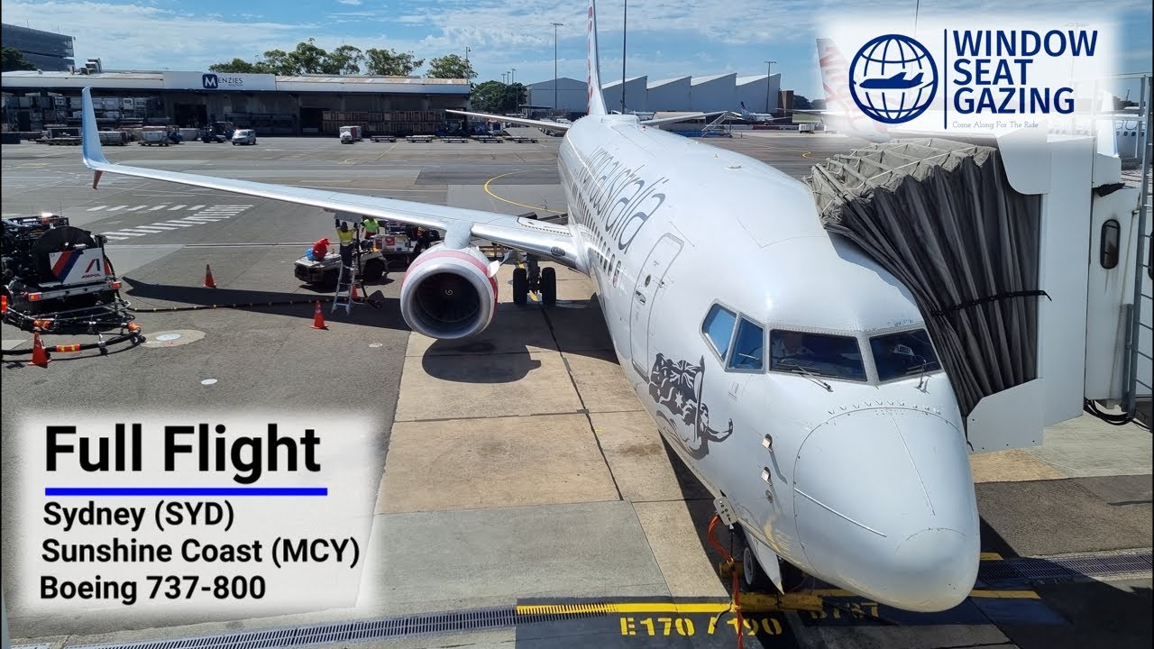 Full Flight / Sydney to Sunshine Coast / Boeing 737-800 Virgin Australia / 4K