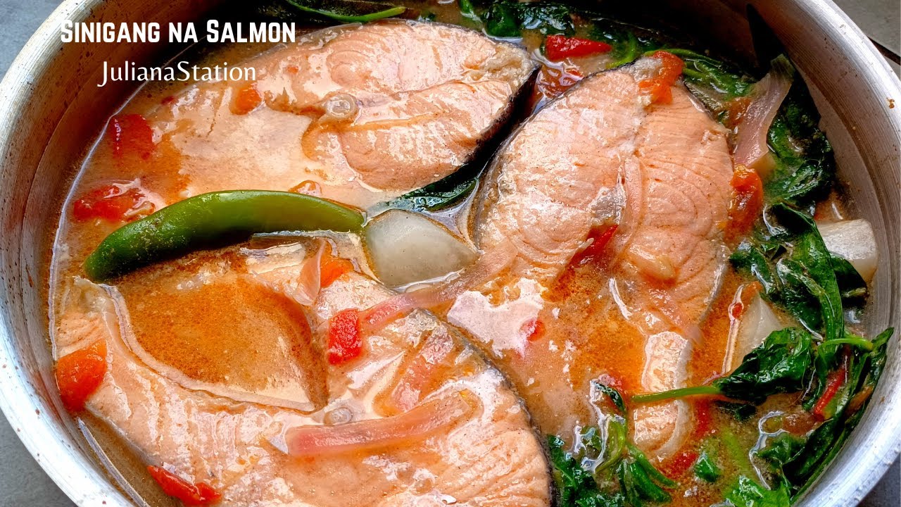 Sinigang na Salmon/Filipino Sinigang Recipe/JulianaStation