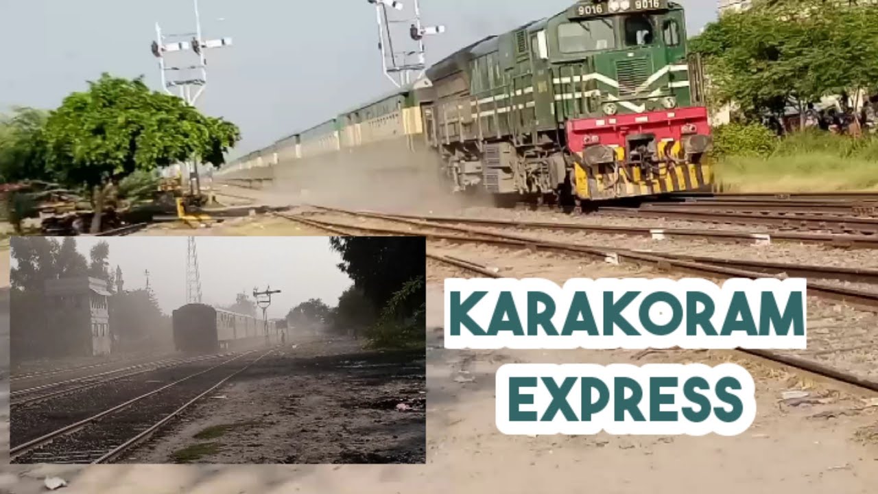 42Dn Karakoram express passing through Sangla Hill Jn with great speed || Pak Railfan