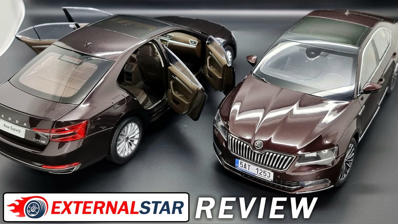 Обзор: Škoda Superb 3 в масштабе 1:18 до и после рестайлинга. Сравнение