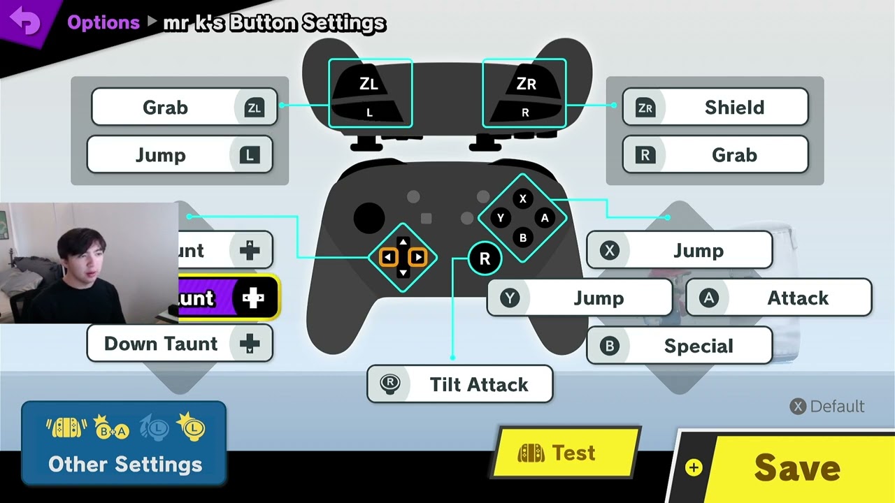 Controller Settings for Super Smash Bros Ultimate