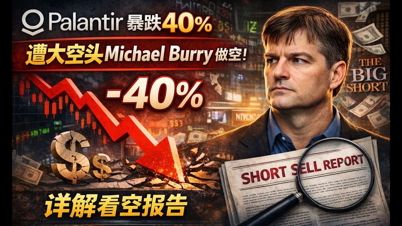 Palantir暴跌40%！遭大空头Palantir做空！看空报告详解！