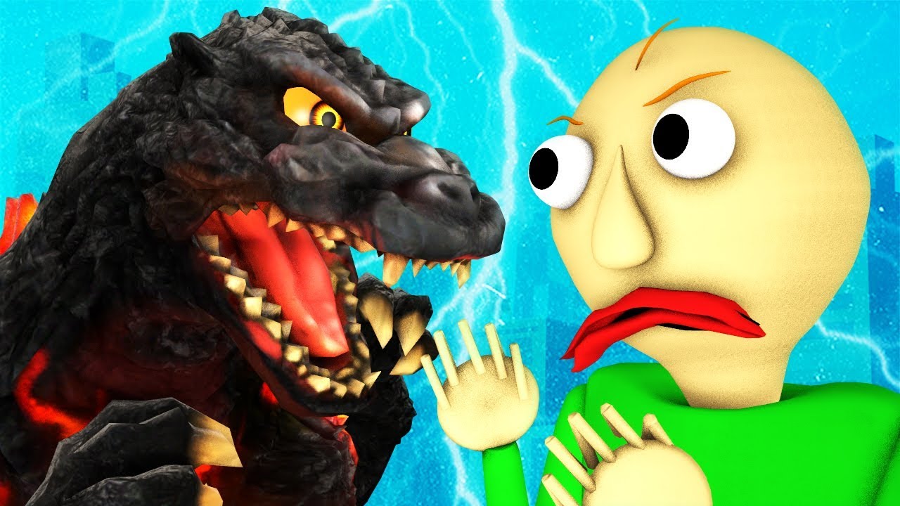 BALDI vs GODZILLA (horror giant kaiju fight 3D animation)
