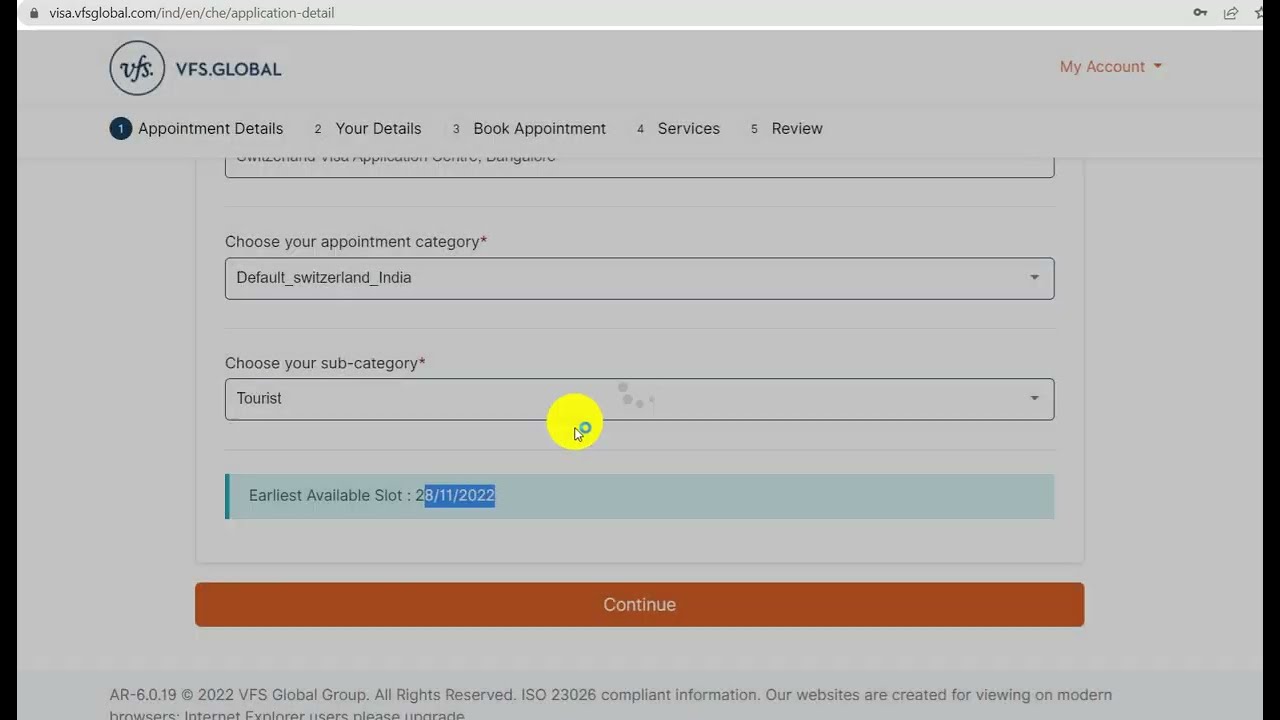 How to Book Switzerland Visa appointment on VFS #swisvisa