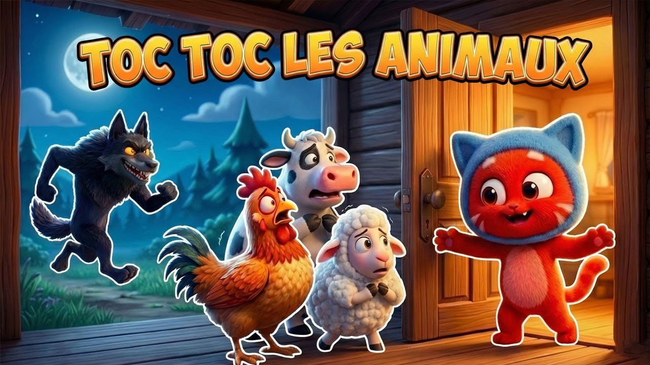 Toc Toc Toc Qui est là ? Zikou aide ses amis ! 🐺 Comptine Bébé et Chanson Animaux @Zikou