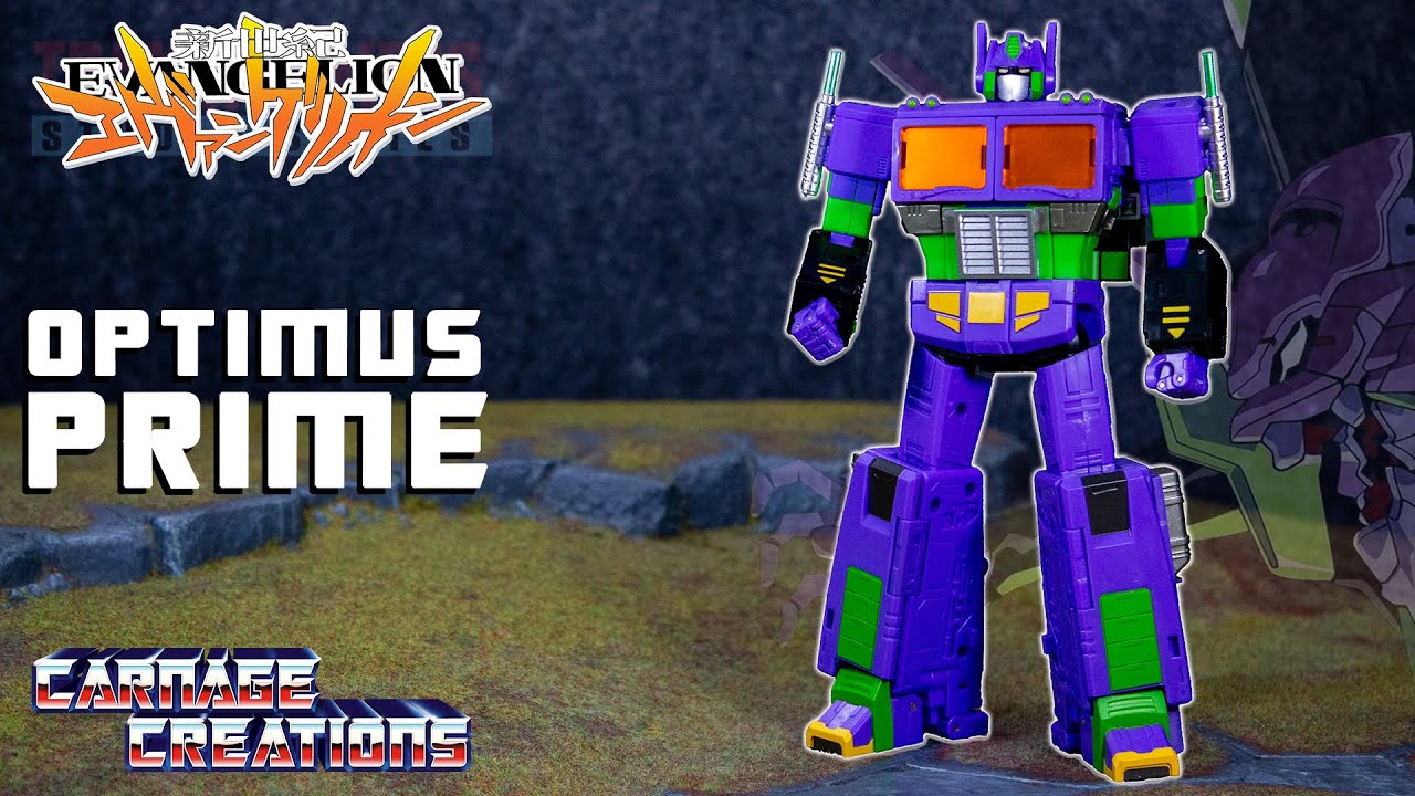 EVANGELION OPTIMUS PRIME Unit-01 - Transformers Studios Series 86 KO Review (192)