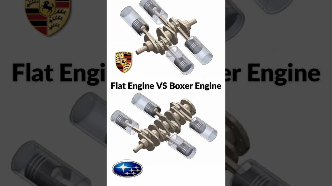Porsche flat  vs. Subaru boxer ✅ #boxerengine