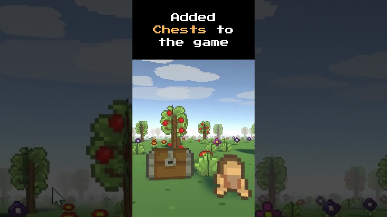 added chests to the game #3d #3dgamedevelopment #game #pixelart #pixelgame #indiegame