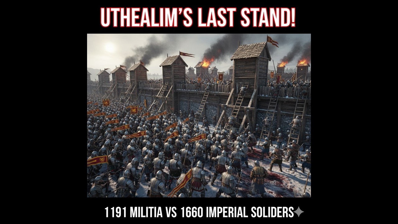 The Empire's Fury: Crushing Uthelaim's Militia with 1660 Troops! (Siege Battle)