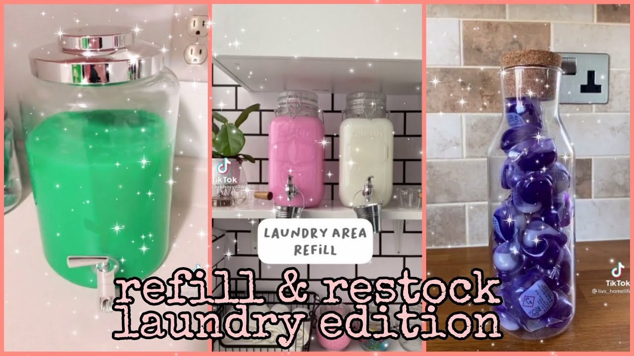 SATISFYING LAUNDRY REFILL & RESTOCK + LAUNDRY ORGANIZE ASMR - finds.