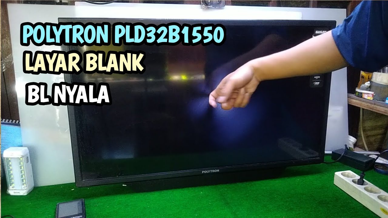 trik mengatasi TV LED layar blank hitam kerusakan panel jalur kanan dan kiri short
