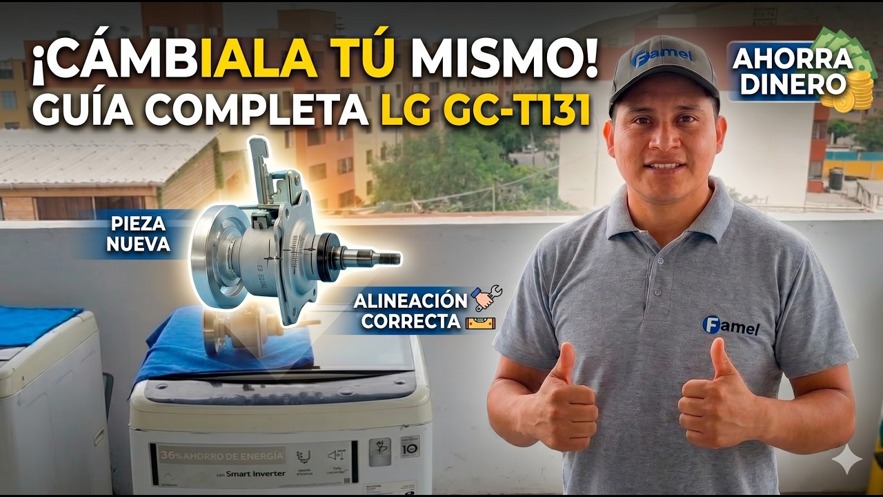 COMO CAMBIAR LA TRANSMISION DE LA LAVADORA LG SMART GC-T131