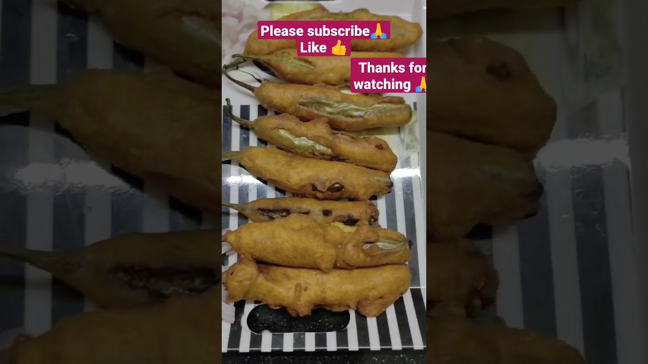stuffed bhajji #bhajji#mirapakayabajji#ytshort #video glass bhaji a#mirchibhajji easy and tasty 😋👌