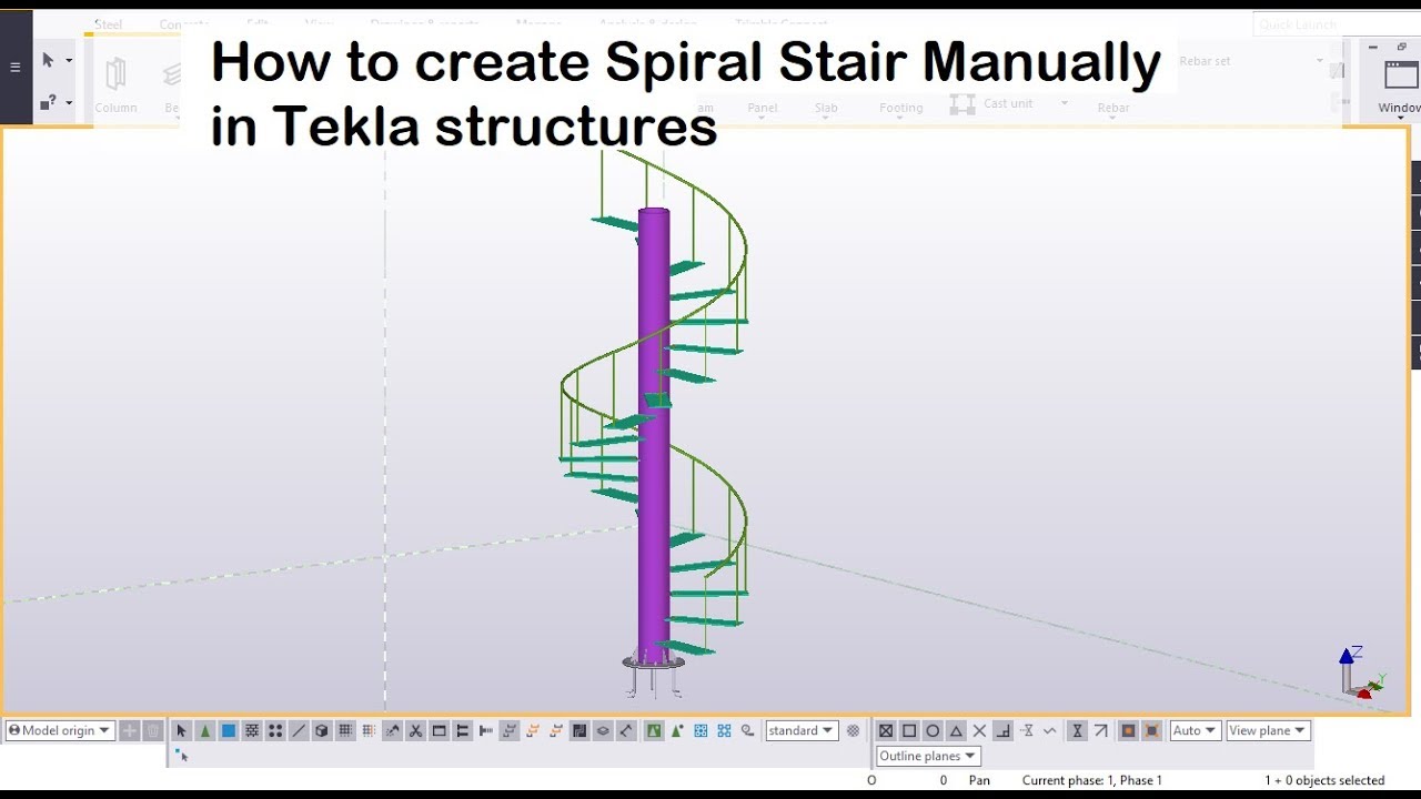 How to create Spiral Stair Manually in Tekla structures
