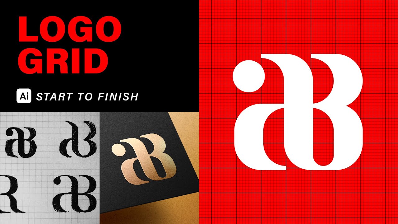 How to Logo design Using the Grid method - Logo Design Tutorial