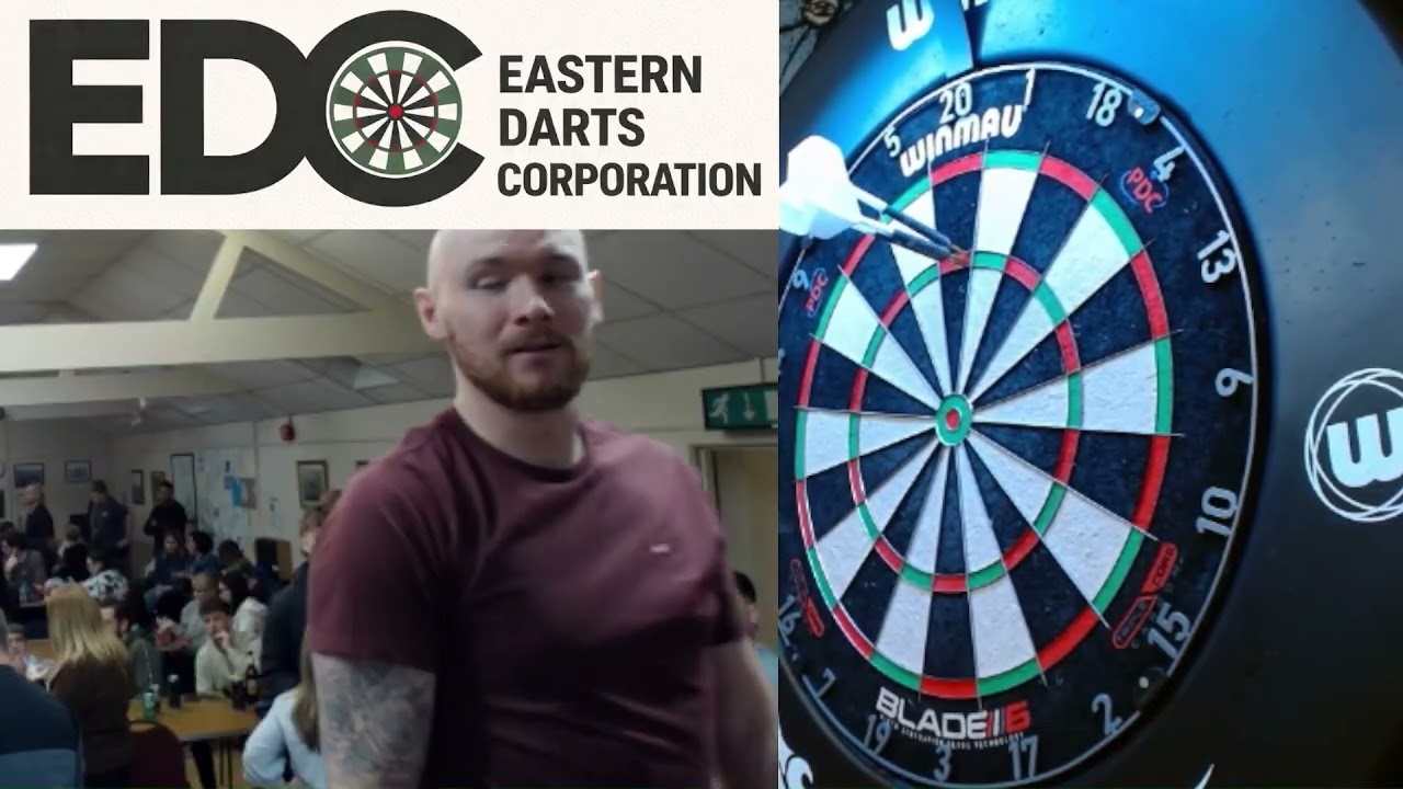 Eastern Darts Corporation (The EDC) Current World No 1 throwing a 180 in warm up