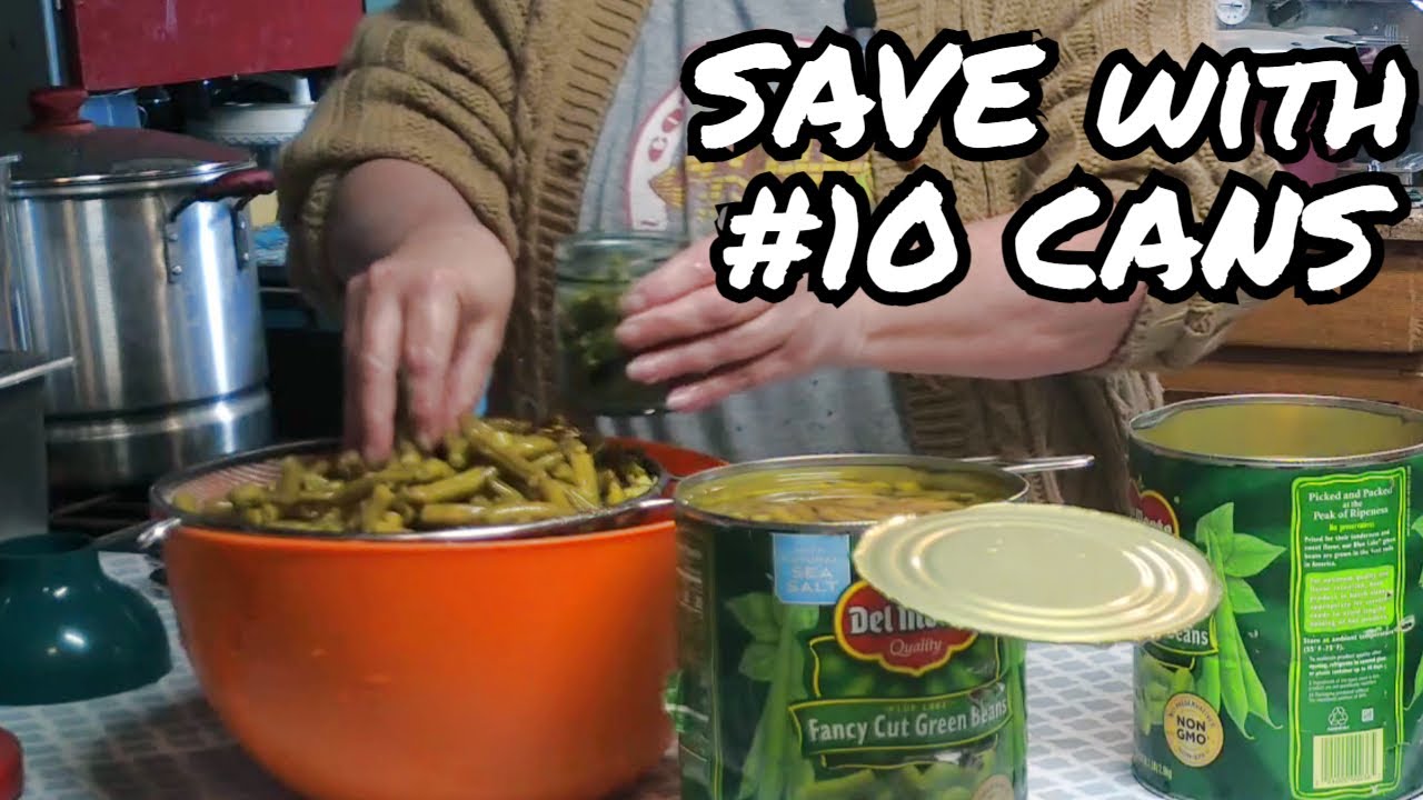 How to Can Green Beans from #10 Cans | Step-by-Step Pressure Canning Tutorial for Beginners