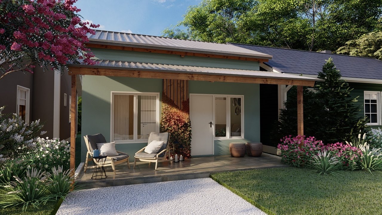 Casa de 6x6 metros | Plano de casa pequeña de 36m2