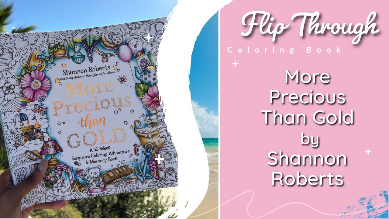 FLIP THROUGH: More Precious Than Gold coloring book 💛 by Shannon Roberts // Adult Coloring Book