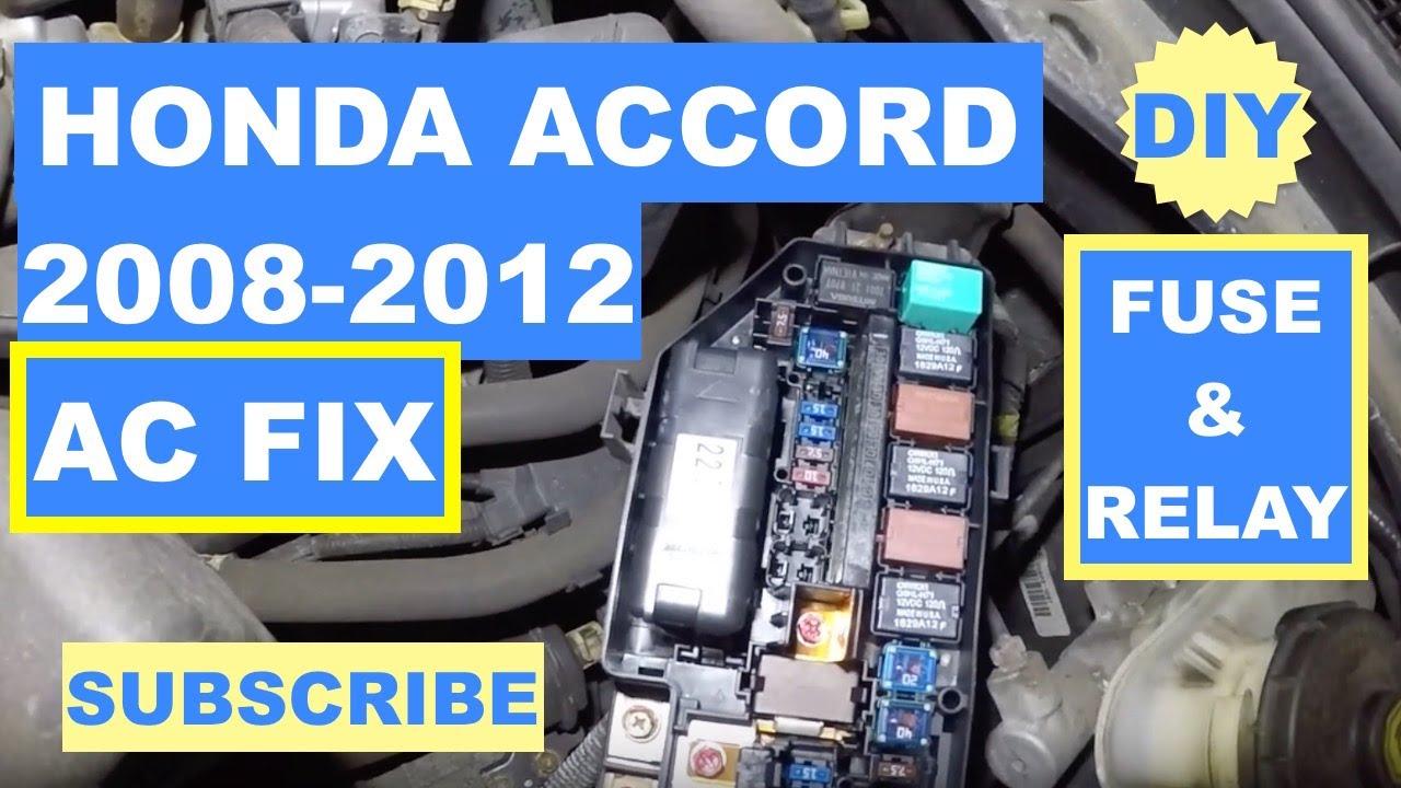 Honda Accord 2008-2012 AC dont work check Fuse and Relay