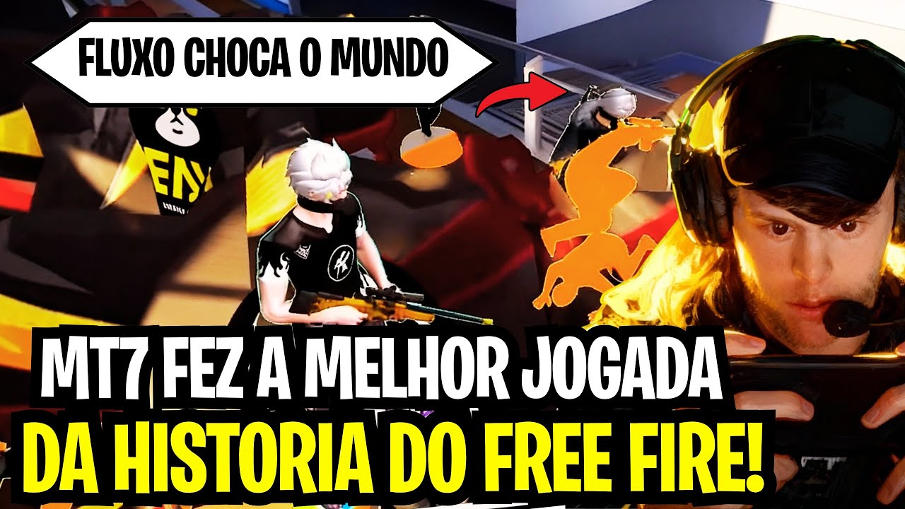 FLUXO DEU O MAIOR SHOW DA HISTORIA COM MT7 LEVANDO O SQUAD INTEIRO 2 VEZES - MUNDIAL DE FREE FIRE!