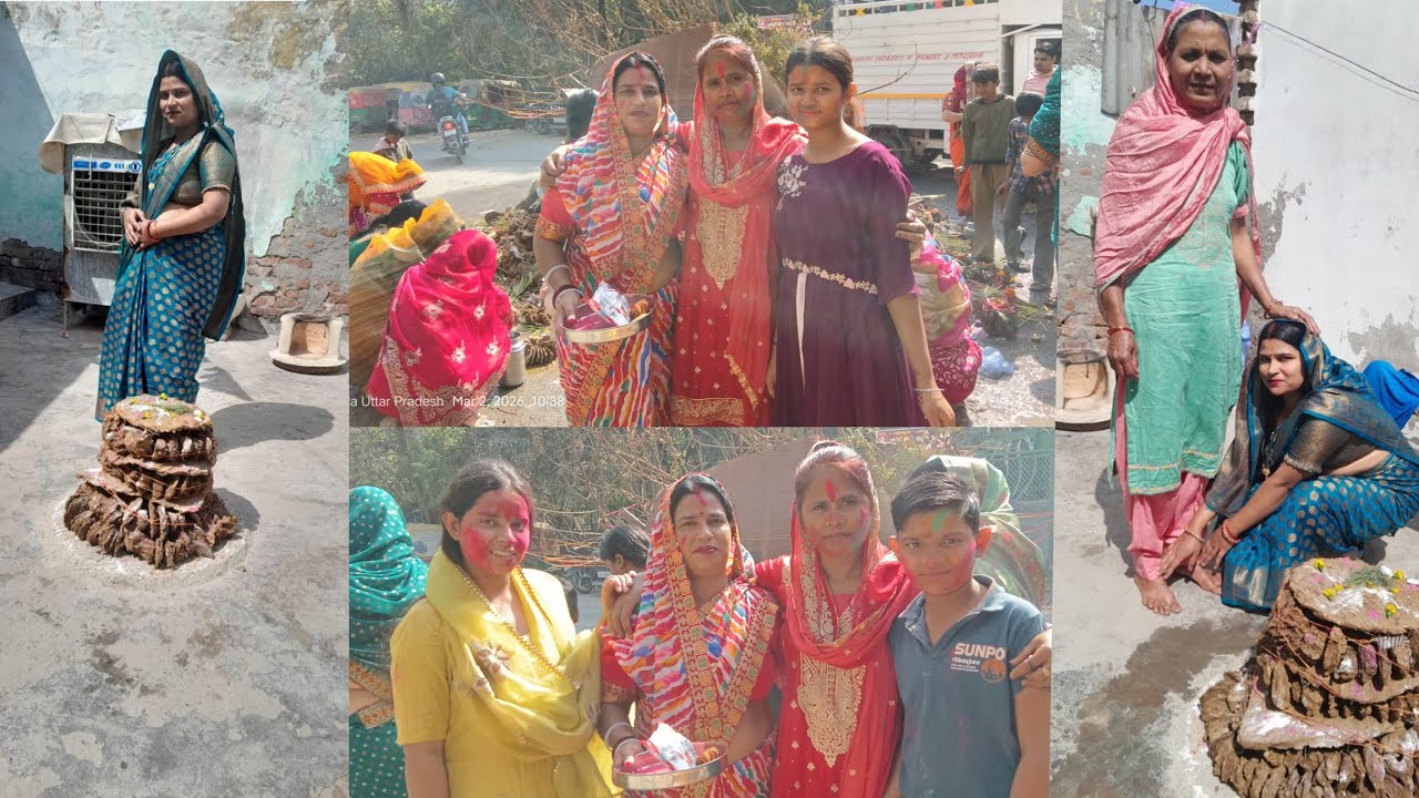 Aj ham gaye holi pujna #holikapujan#holispecial#holicolours#holi#radhikasharma-v4z#fullvlogs 