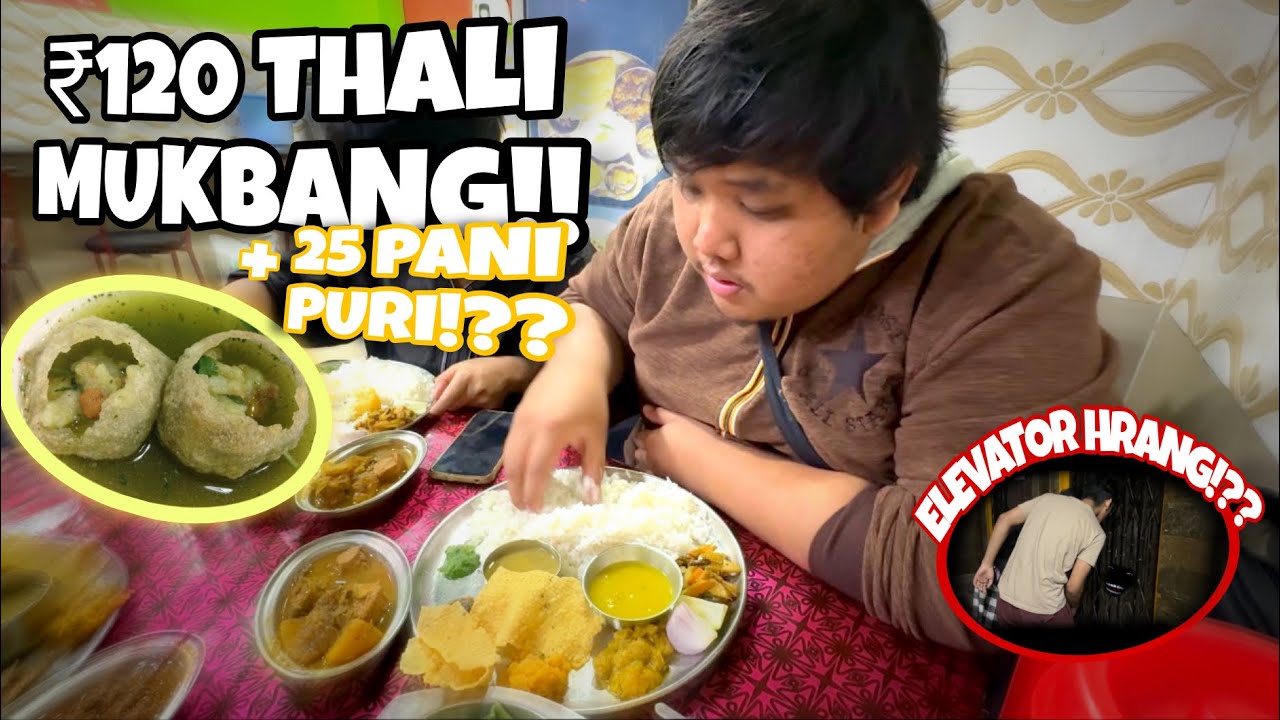 Guwahati Winter Trip🍜❄️Pt.2 | Thali Mukbang🍚+Pani Puri Challenge🥠