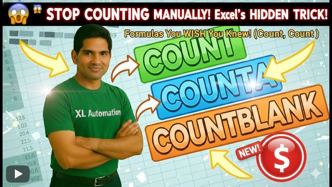 How to Use Count, CountA, and CountBlank Formulas in Excel