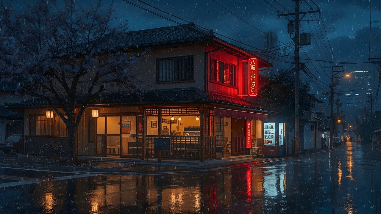 Japanese Rainy Night Ambience 🌧️ Relaxing Lofi Sounds for Focus, Relax & Deep Sleep