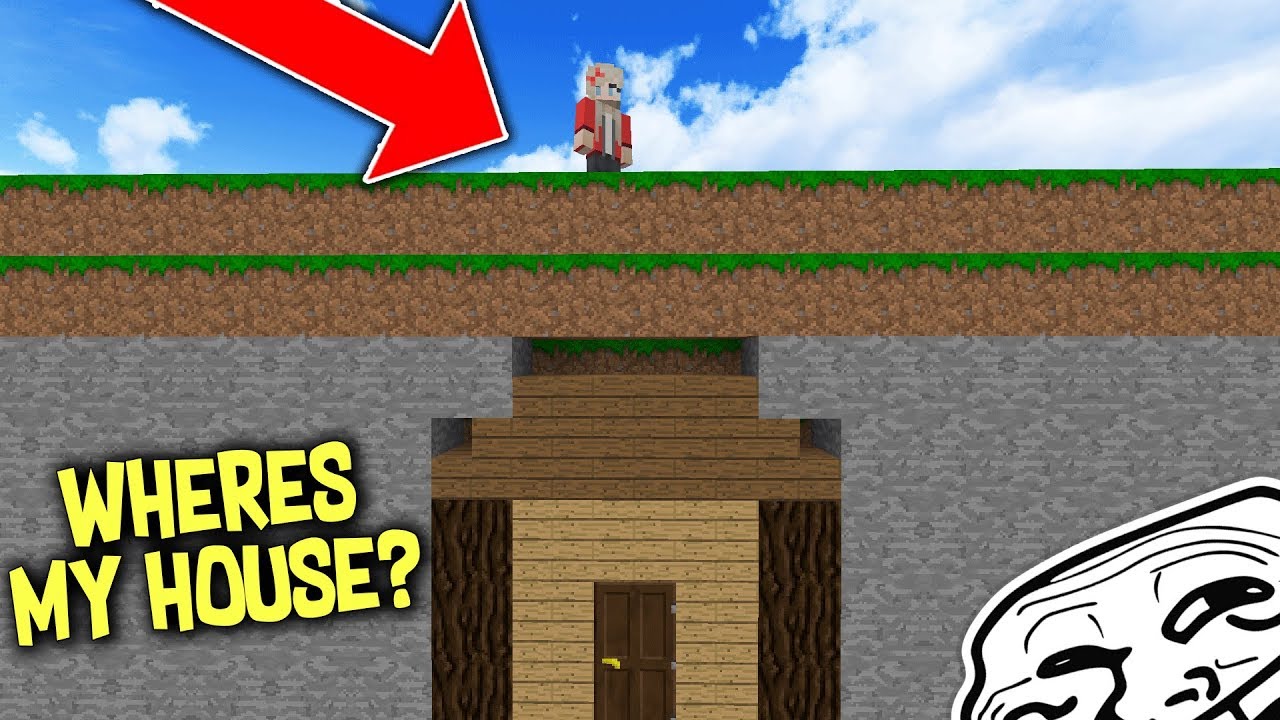 MOVING GIRL XRAY HACKERS HOUSE UNDERGROUND ON MINECRAFT...