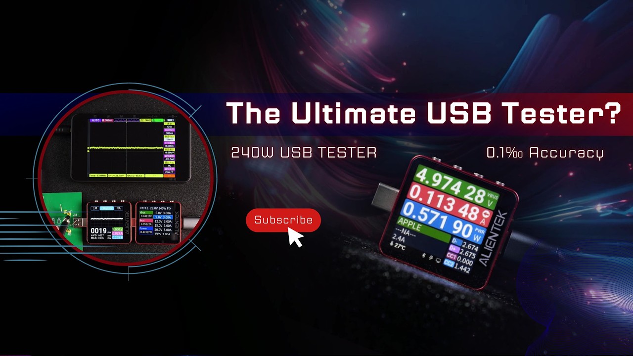 C2 USB Tester Review | 240W USB-C Power Meter, PD Trigger, Ripple & Cable Test #alientek #c2