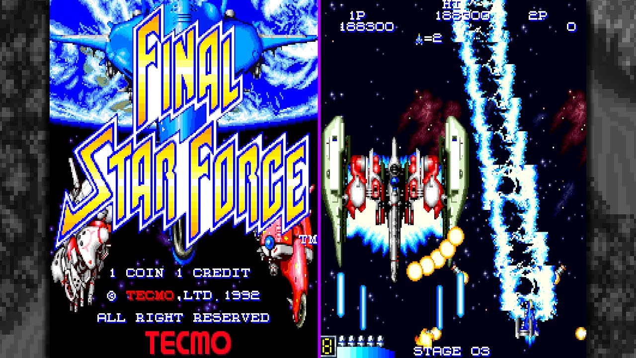 Final Star Force Longplay (Arcade) [QHD]