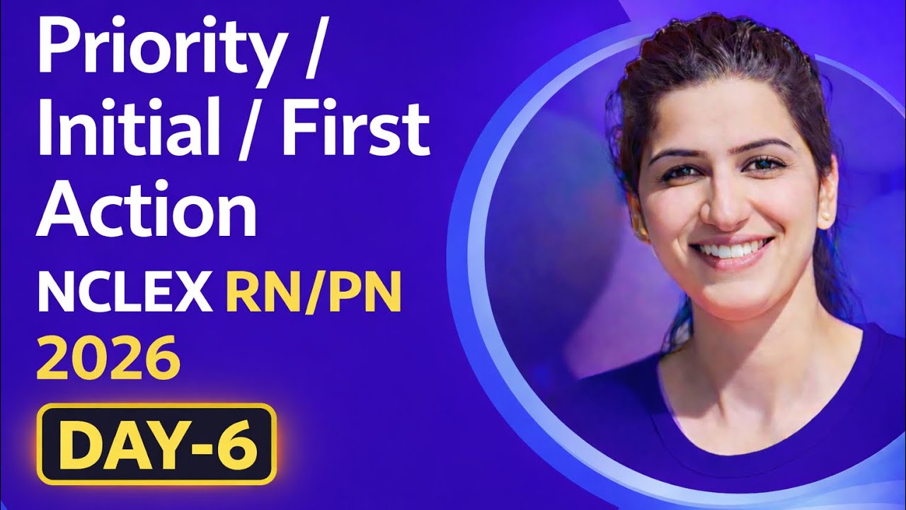 Priority, Initial & First Action Questions | NCLEX RN/PN 2026 Practice using Strategies