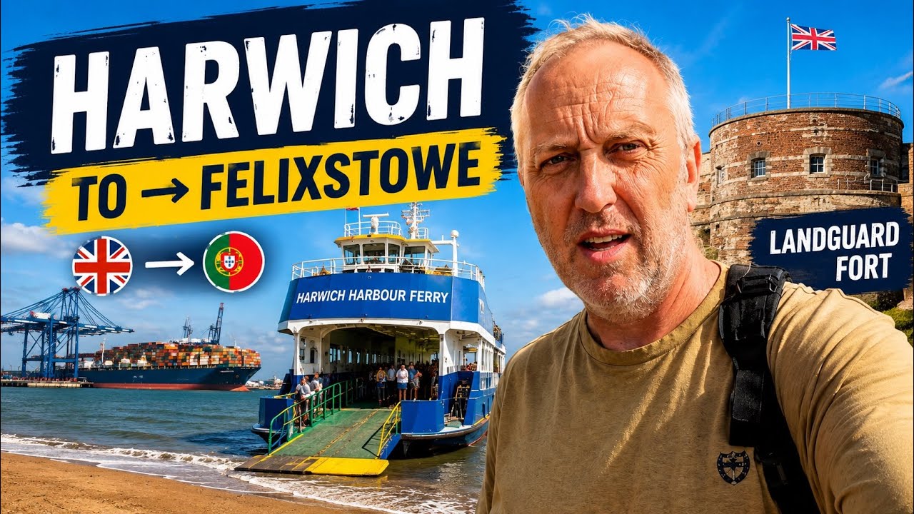 Harwich Harbour FERRY / A FORT and the WORLDS SMALLEST PUB. its Harwich not Hartwich