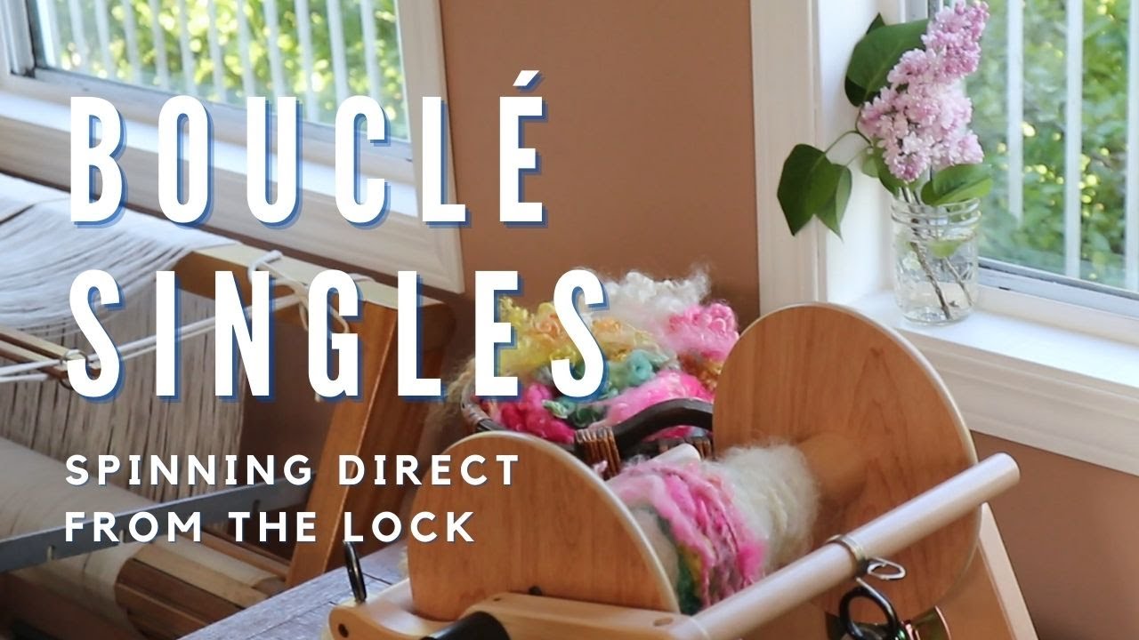 spinning yarn - transforming dyed wool locks into textured yarn