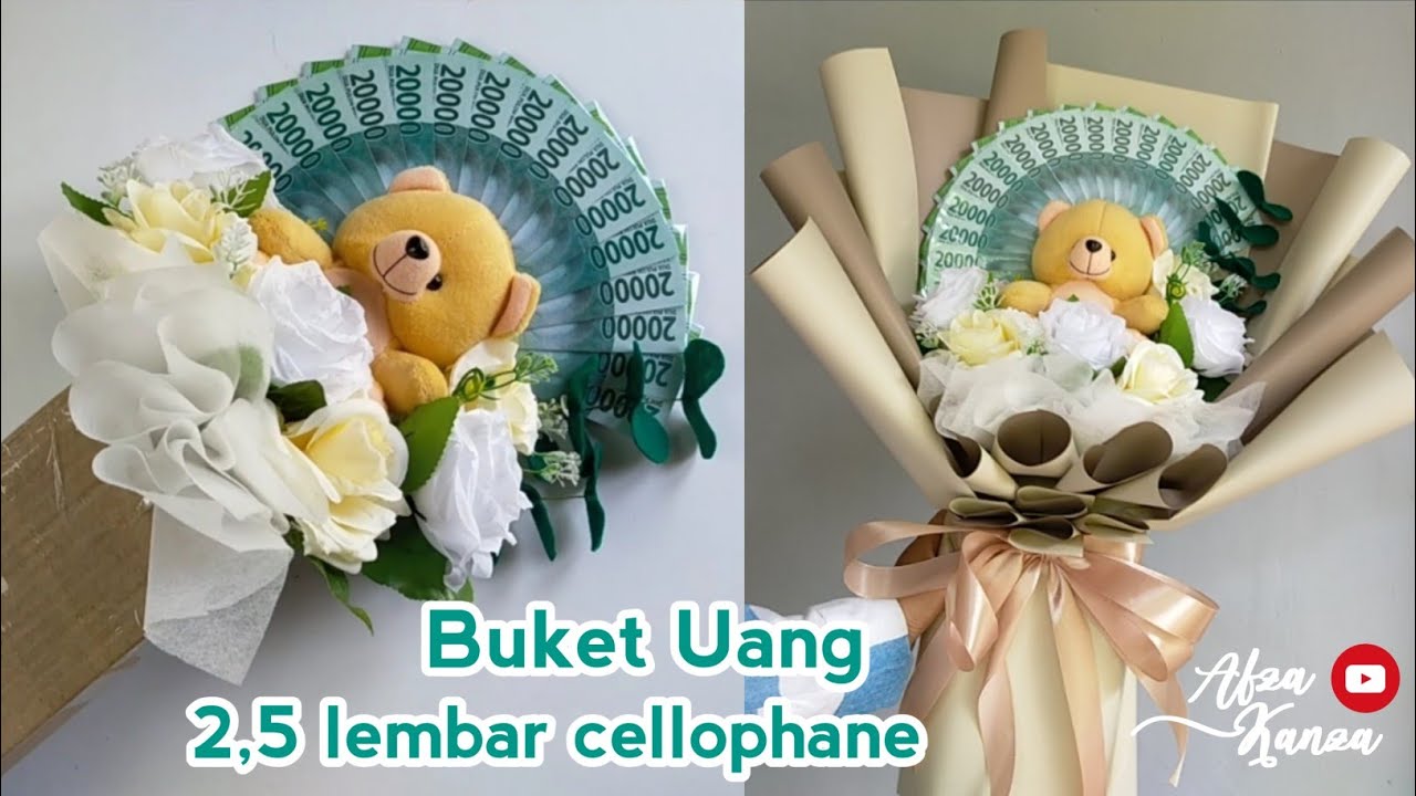 Buket Uang Bentuk Kipas | Tutorial Buket Uang | Buket Boneka