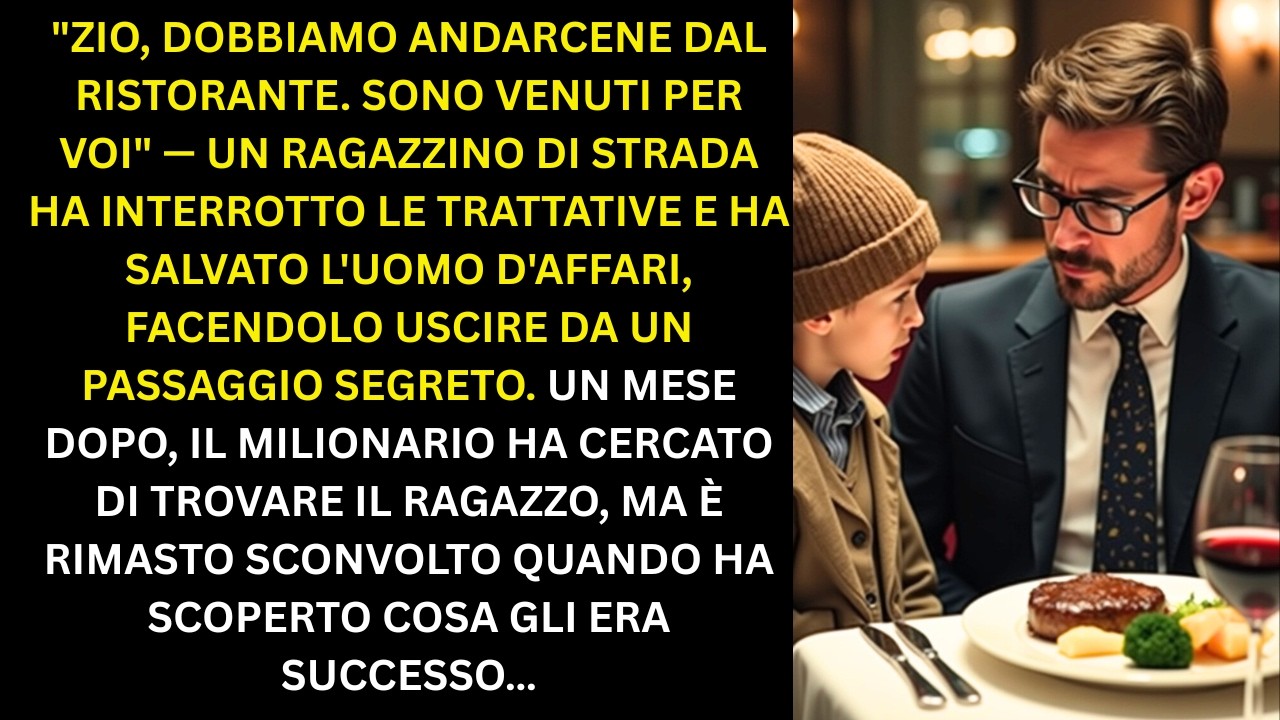 Zio, andiamo! Sono arrivati; il ragazzo di strada ha rovinato i negoziati....