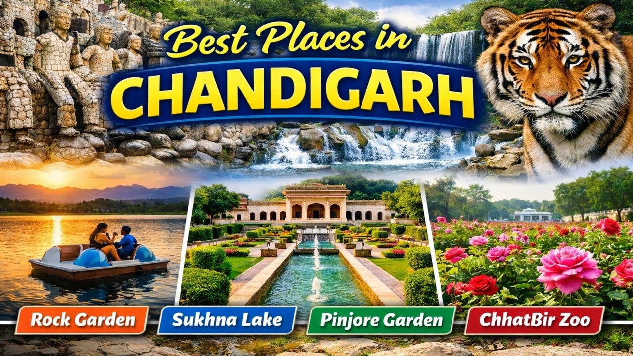Chandigarh Tour Guide 2026 | Rock Garden, Rose Garden, Sukhna Lake, Pinjore Garden & ChhatBir Zoo