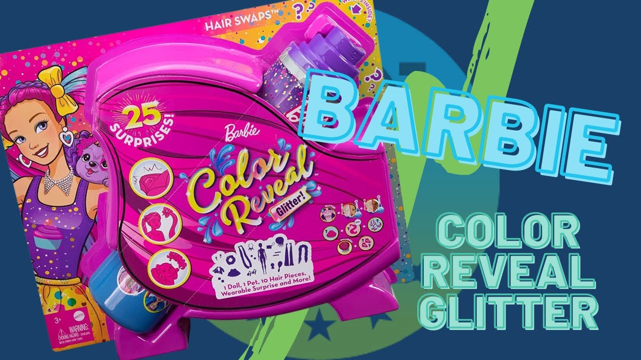 Barbie Color Reveal Glitter! Hair Swaps Doll Unboxing Review | The Upside Down Robot