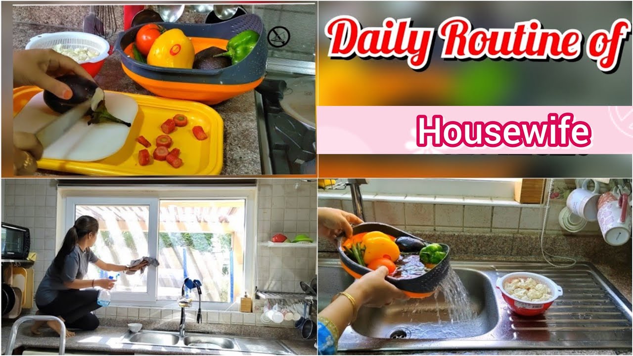 Morning To Evening Routine Of Indian Housewife / Pav Bhaji Recipe