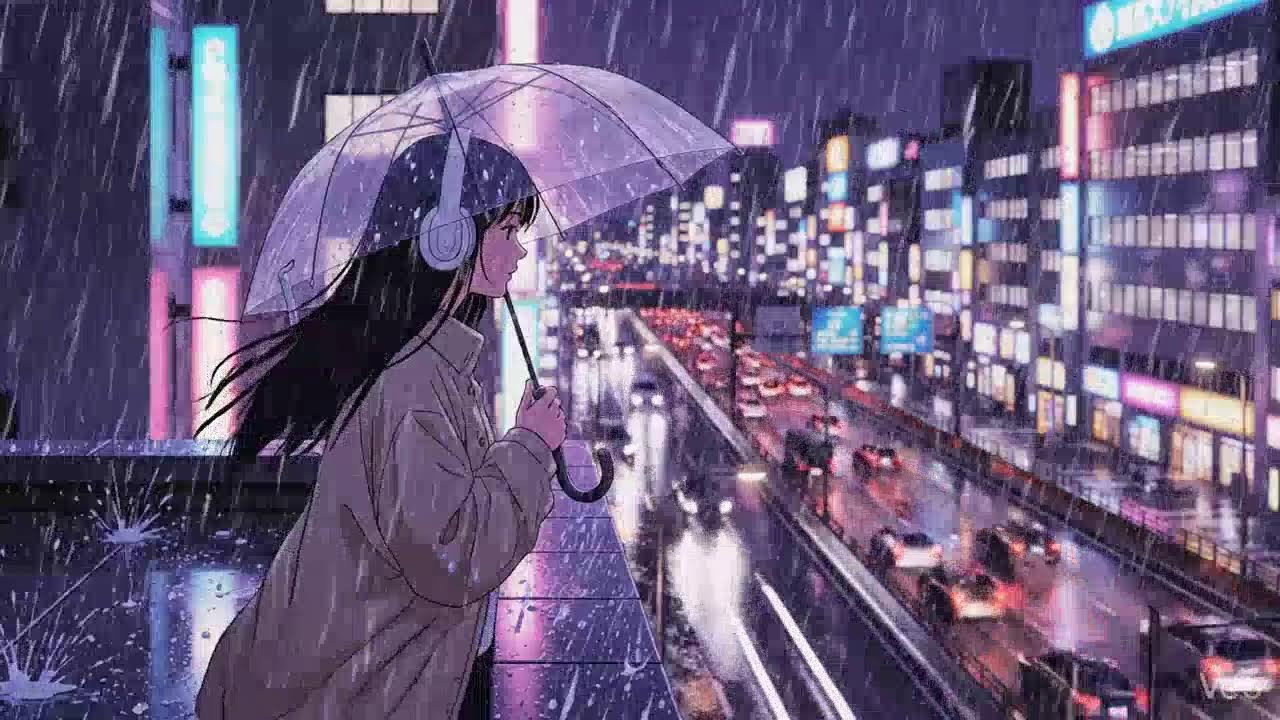 Tokyo Neon Rain 🌧️ Lofi Chillhop Study Session