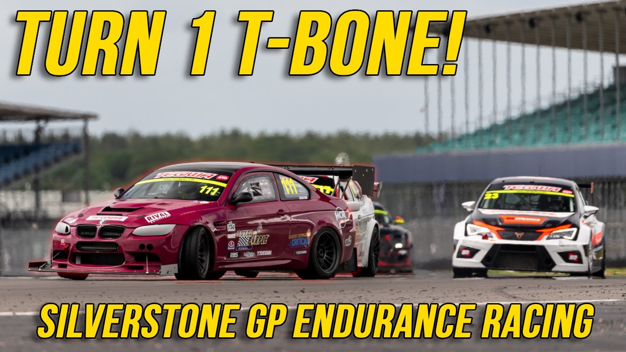 E92 M3 T-Boned at Turn 1 - Team HCR/Scottish Kev Race Silverstone GP Club Enduro