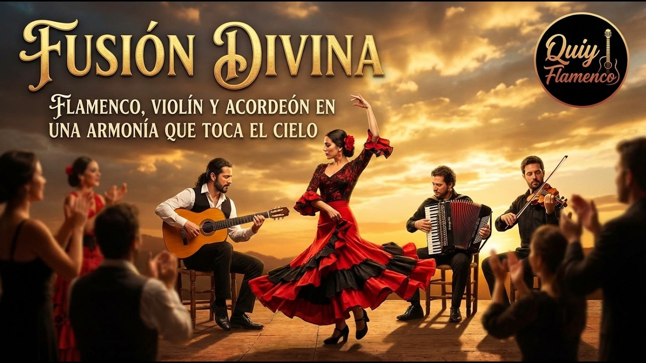 FUSIÓN DIVINA: Flamenco, Violín y Acordeón en una Armonía que Toca el Cielo