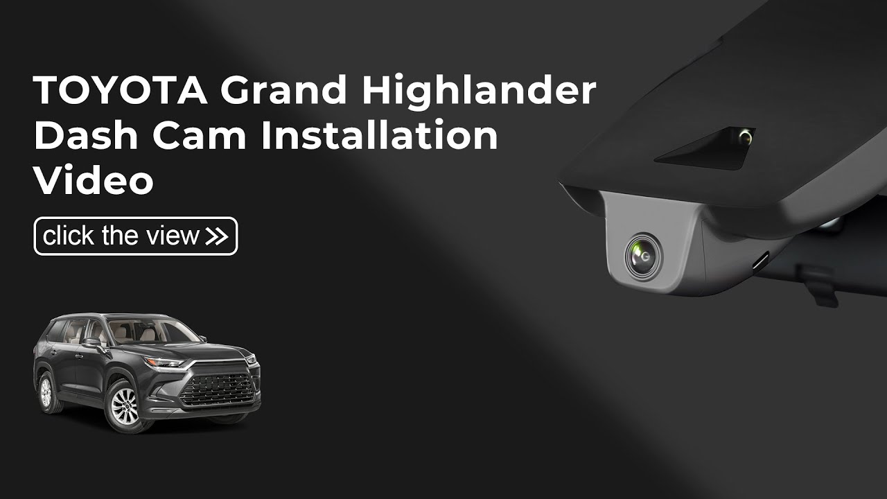 Toyota Grand Highlander Dash Cam Install (2024-2026) | Front 4K & Rear 1080P OEM Fit 039A-1