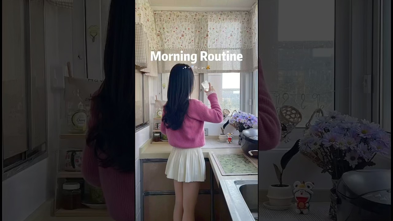 Chinese girl morning routine 🎀#vlog #grwm #thatgirl #bodycare #skincare #morningroutine #fyp #girl